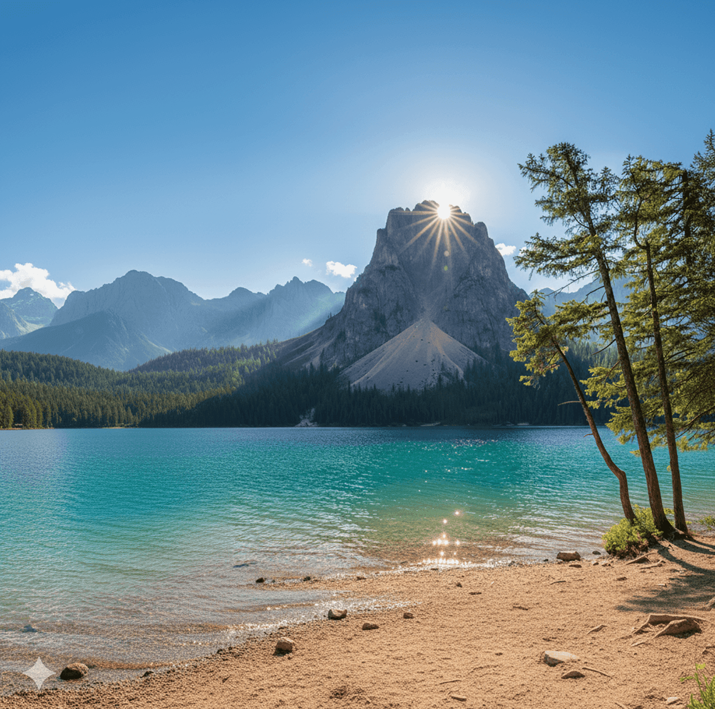 Masked image of a lake
